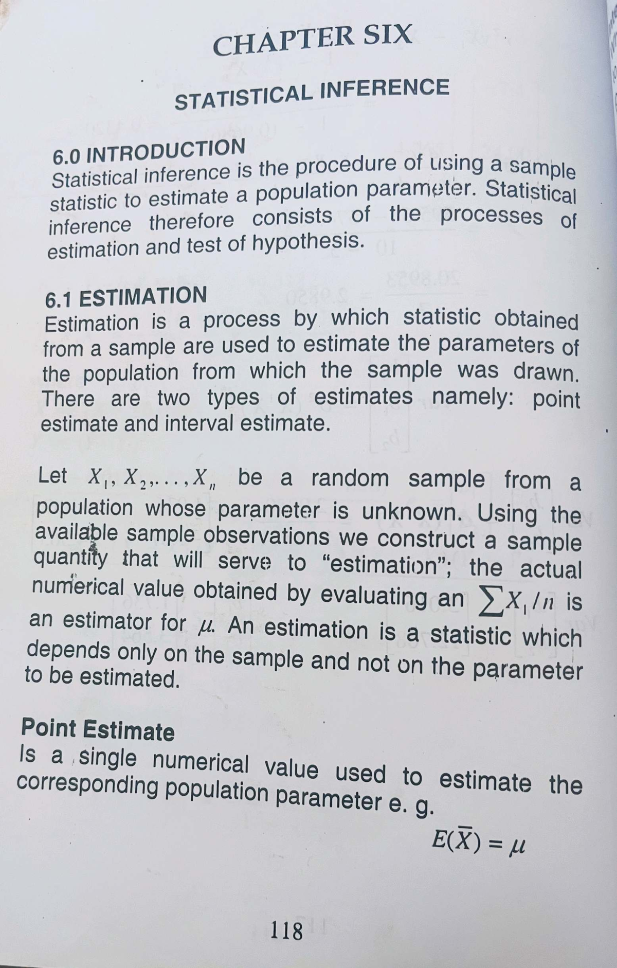 CHAPTER 6: STATISTICAL INFERENCE AND ESTIMATION METHODS - Studocu