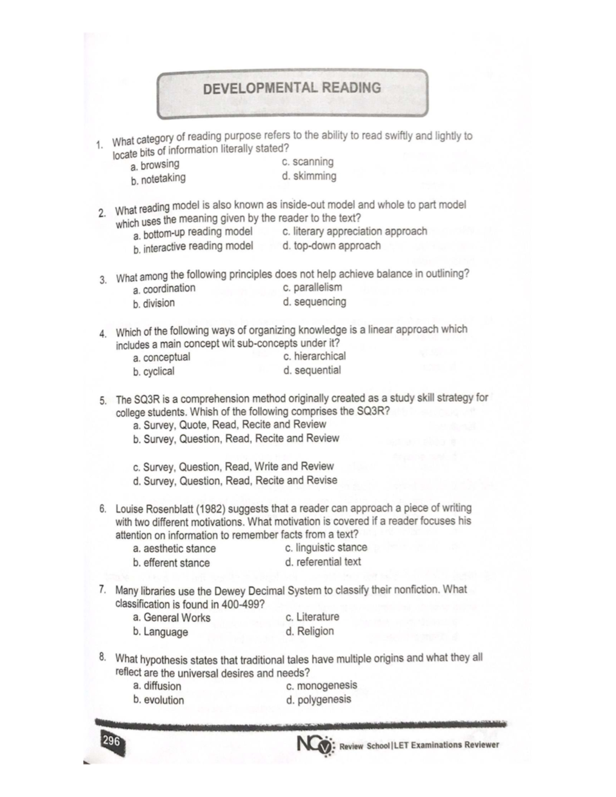 DEVELOPMENTAL READING 1: Comprehensive Review and Exam Prep - Studocu