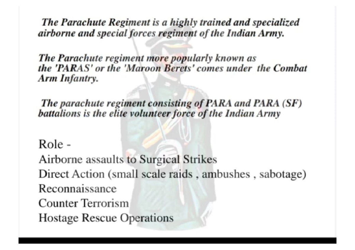 The Parachute Regiment: Elite Forces of the Indian Army (PARA 101 ...