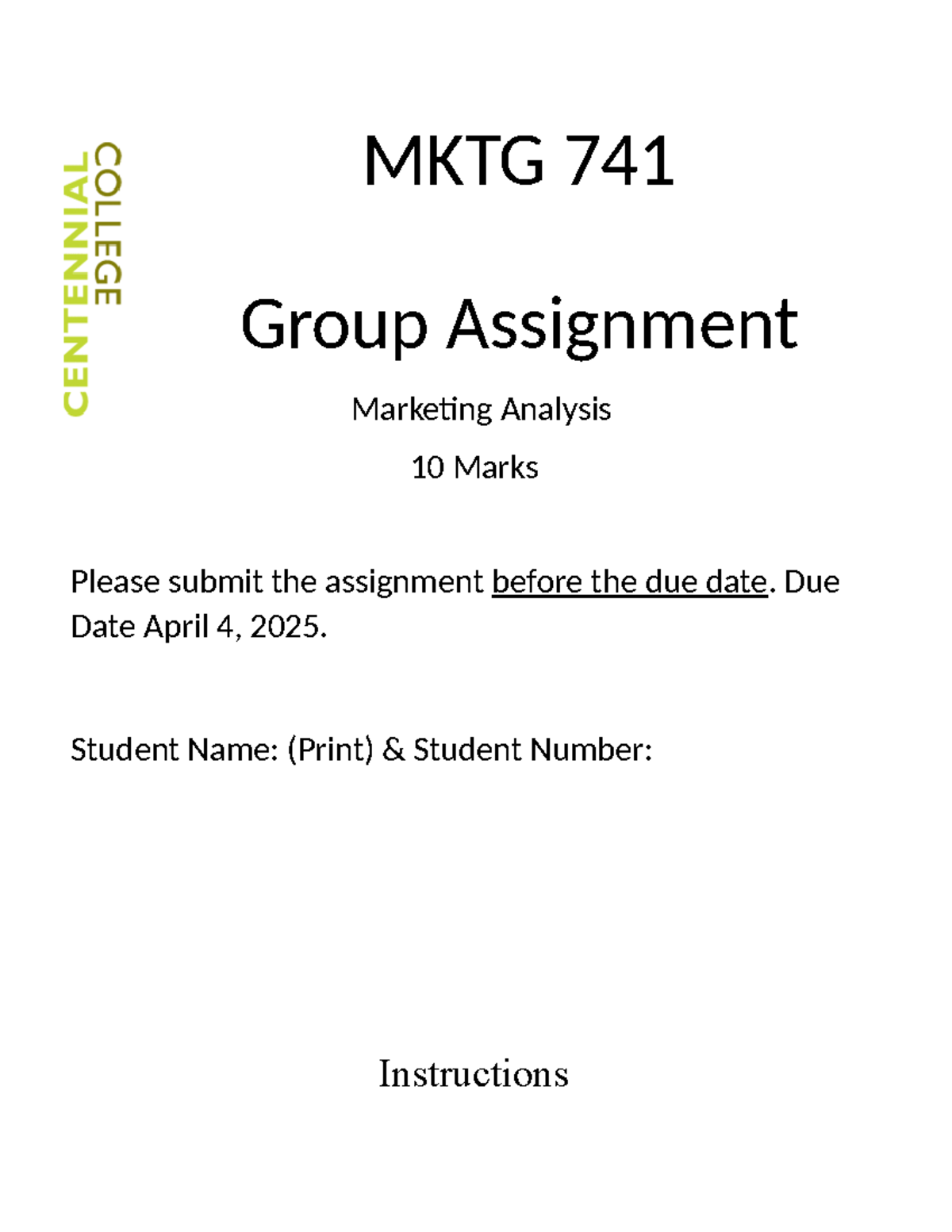 MKTG 741 Group Assignment: Marketing Analysis for Lynn Apparel Inc ...