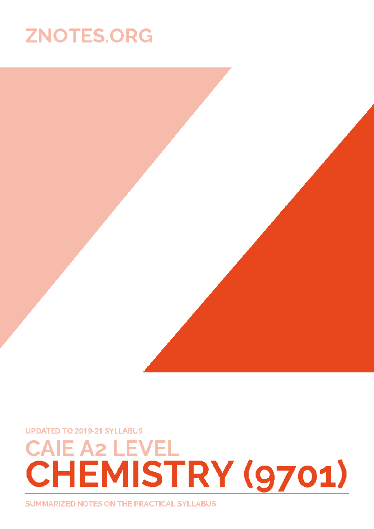 A2 Chemistry (9701) Practical Notes - 2019-21 Syllabus Update - Studocu