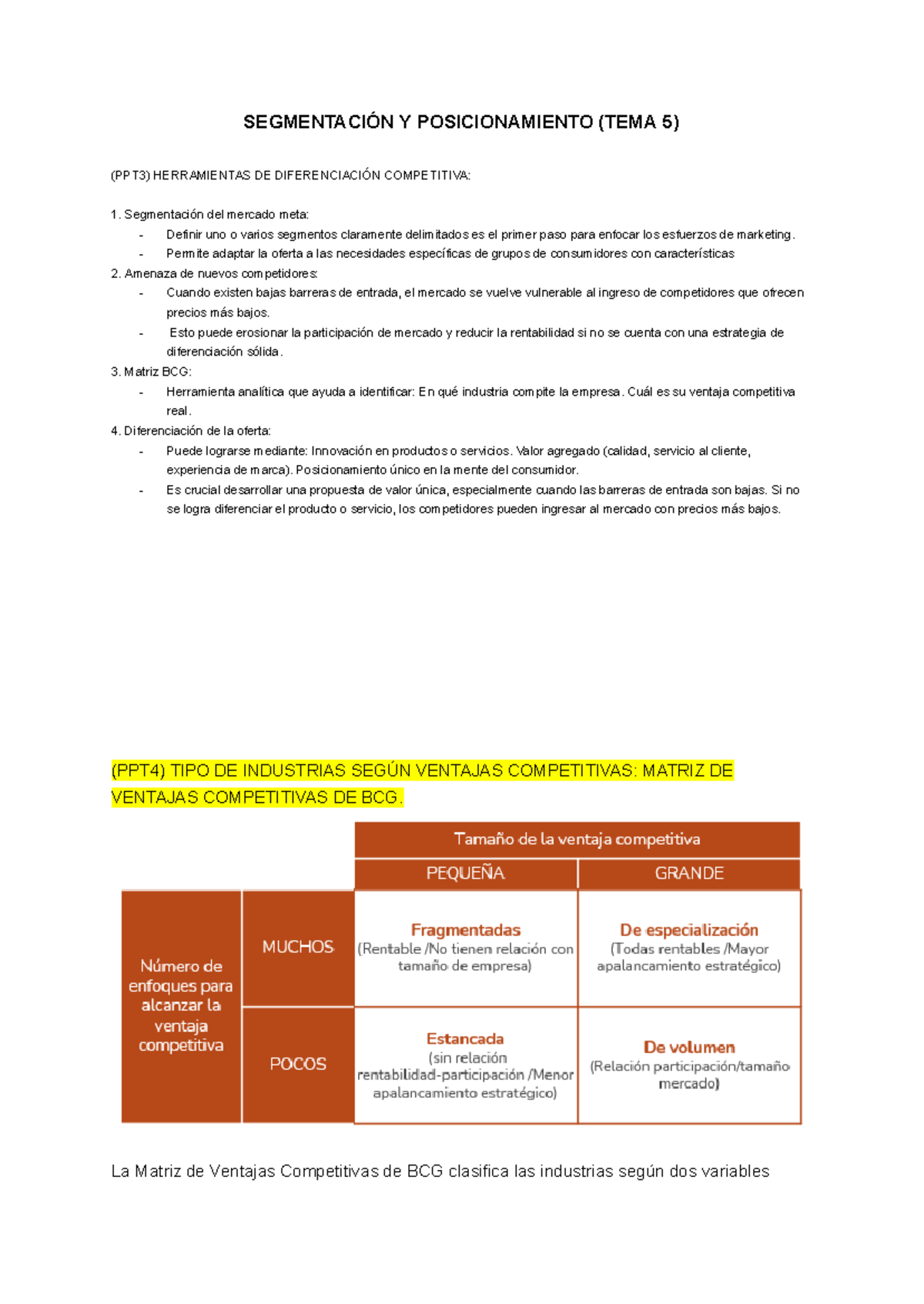 Estrategias de Segmentación y Posicionamiento en Marketing (TEMA 5 ...