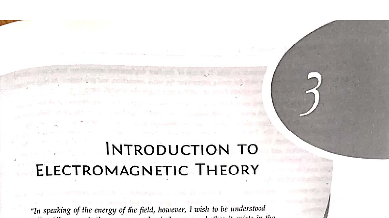 EMFT 1 - Introduction to Electromagnetic Theory and Vectors - Studocu