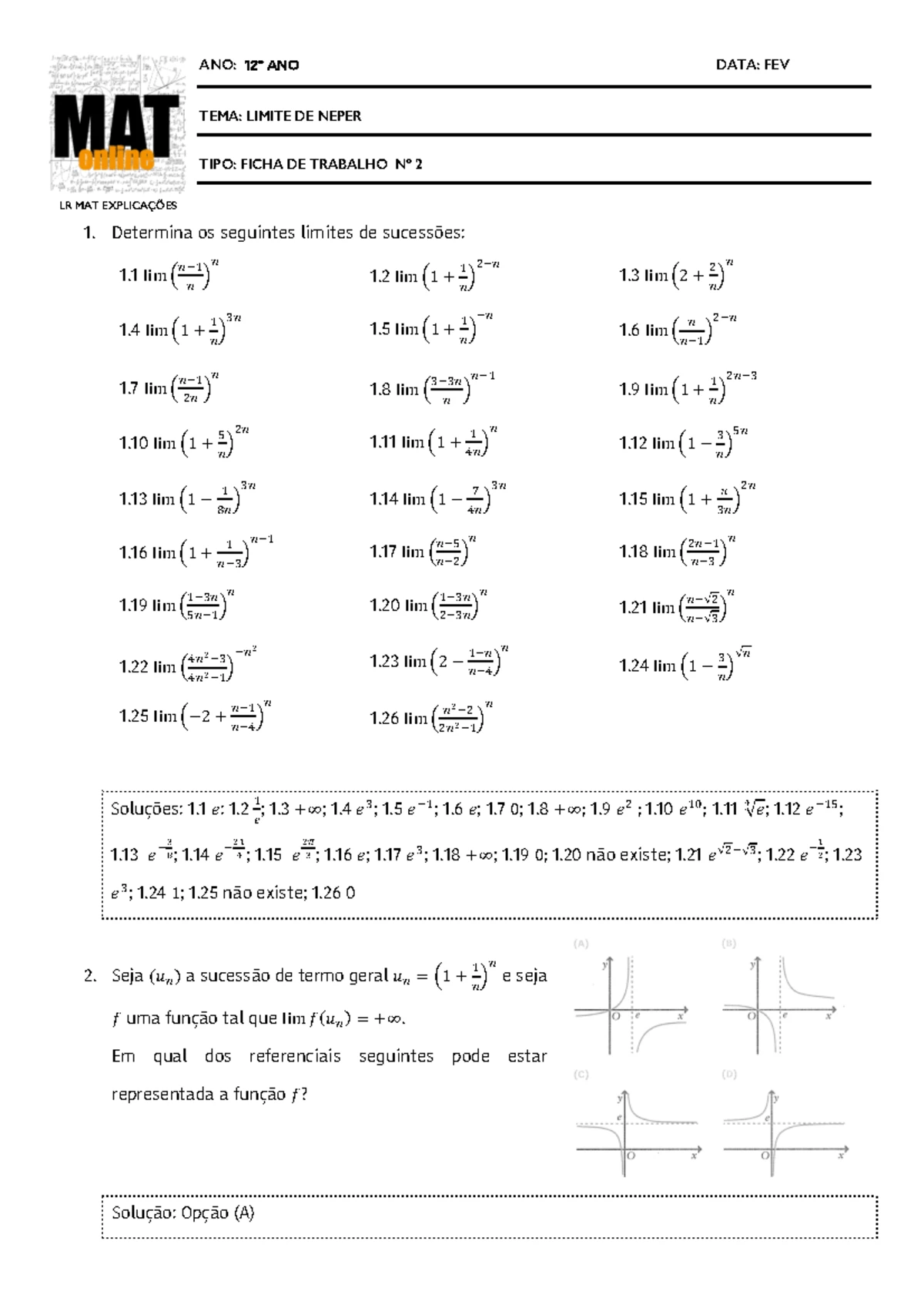 Sucessões (Matemática 11º) - Análise e Estudo de Monotonia - Studocu