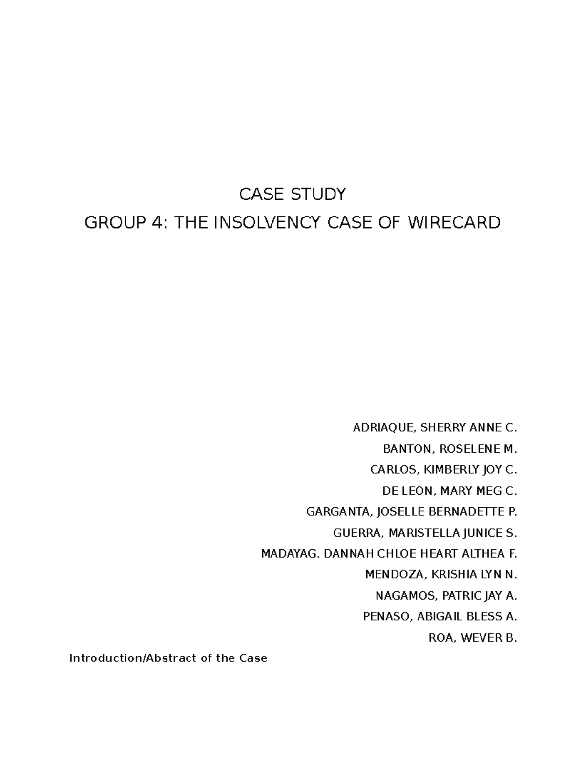 BSBA FM 1- Case Study: Universal Robina Corporation Overview - Studocu