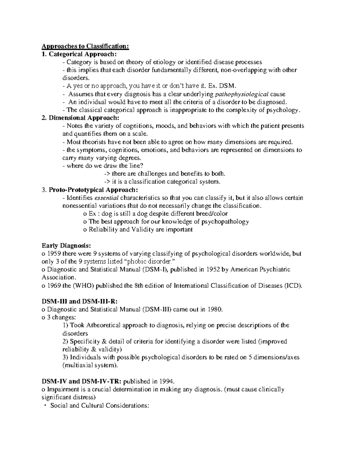 Midterm 1part3 - summary - Approaches to Classification: Categorical ...