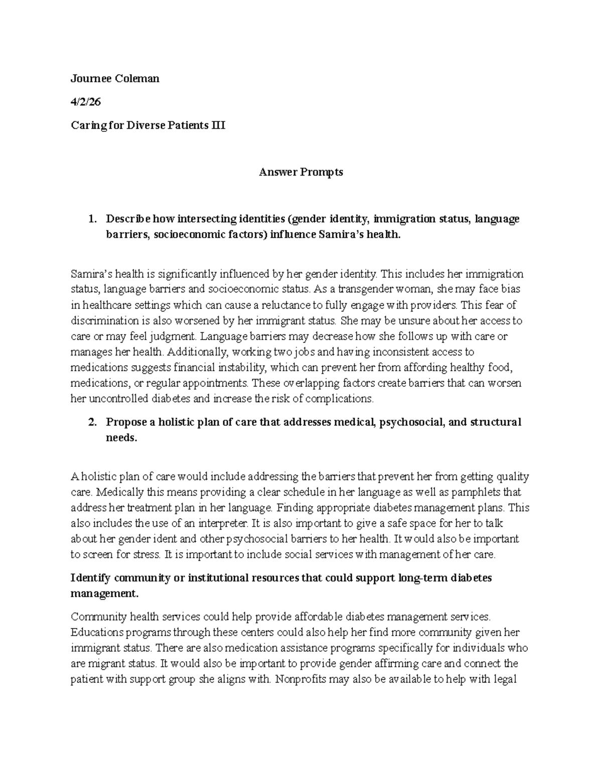 Caring for Diverse Patients III: Addressing Intersecting Identities in ...