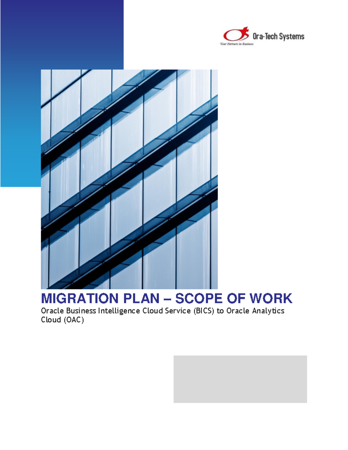 Oracle BICS to OAC Migration Plan: Scope of Work Overview - Studocu