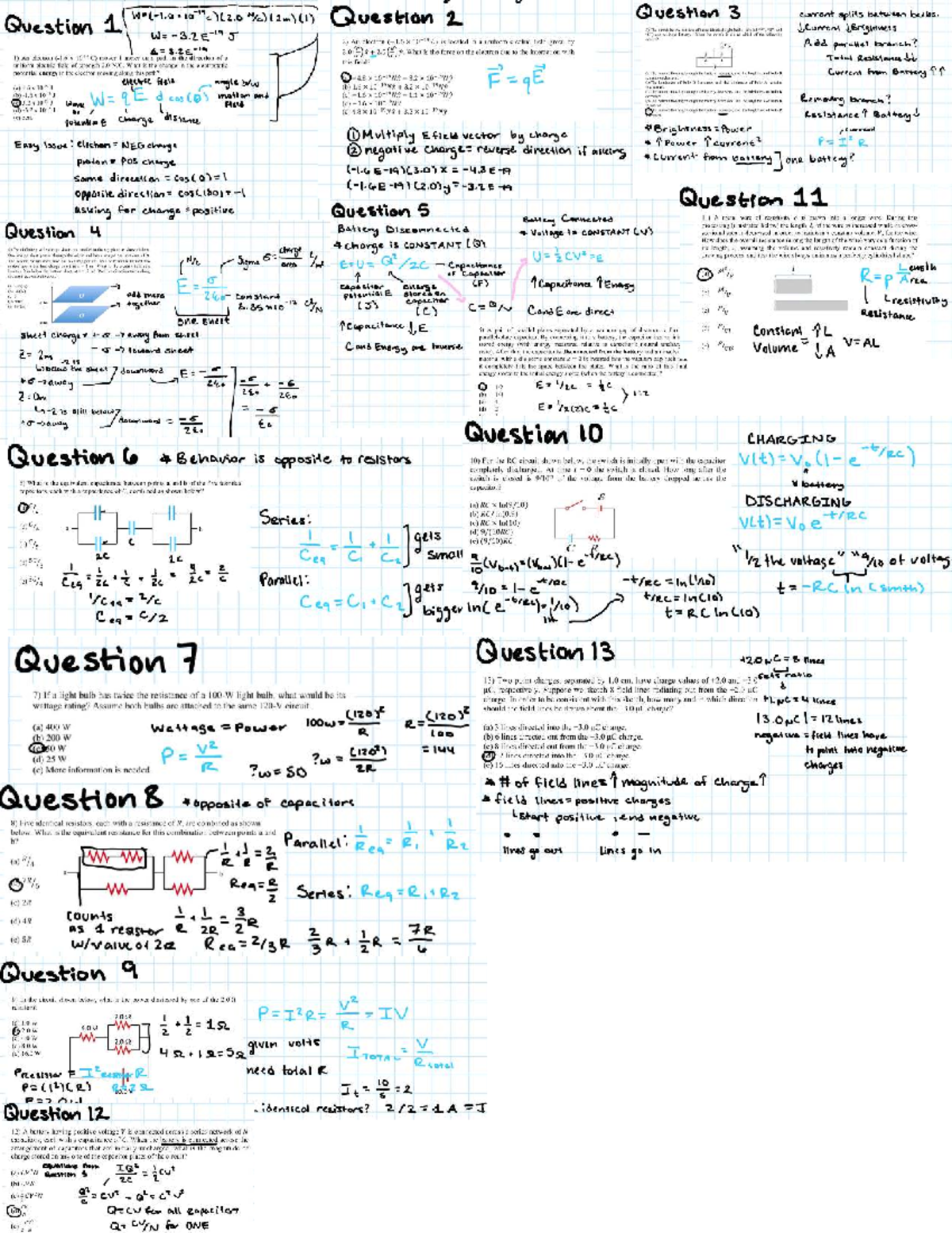 Practice Material for Physics 101: Circuit Analysis and Capacitors ...