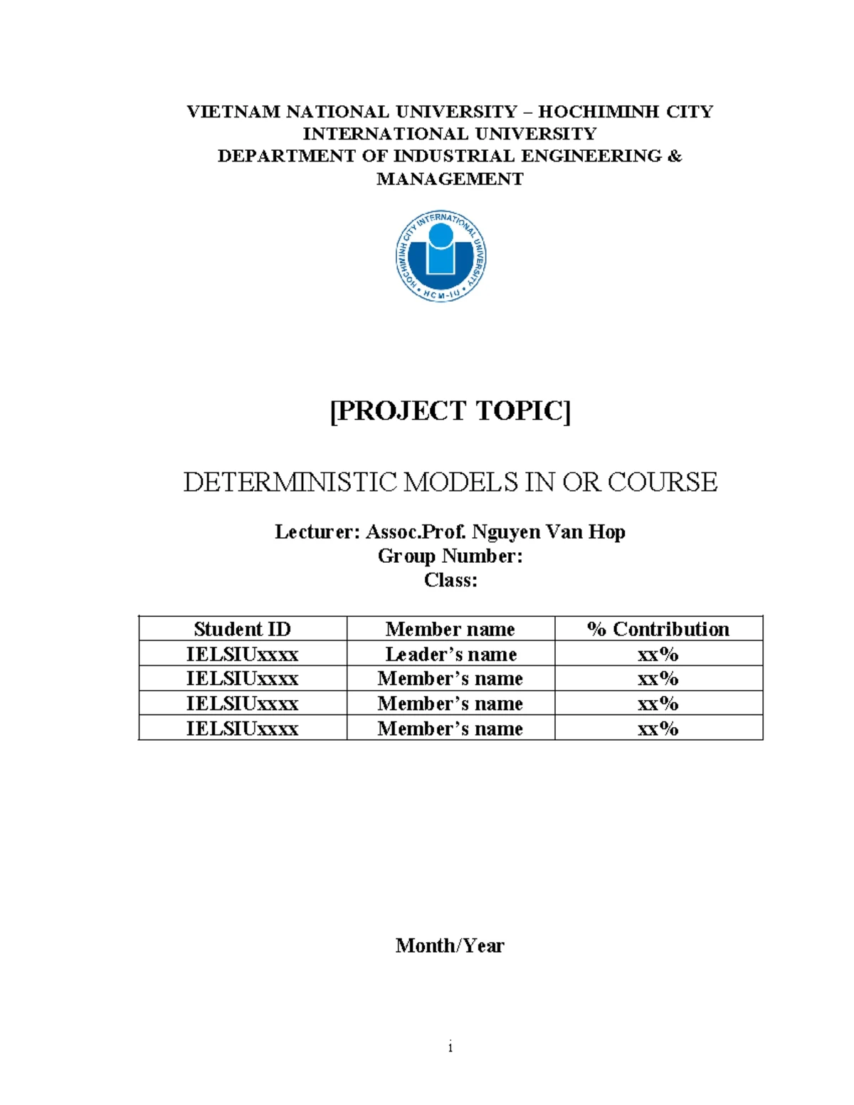 Project description and requirement 2024-2025 - International ...