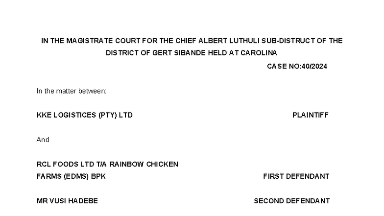 SIL340 Notice in Terms of Rule 23(1), (6), (9) & (11) - Case Update ...