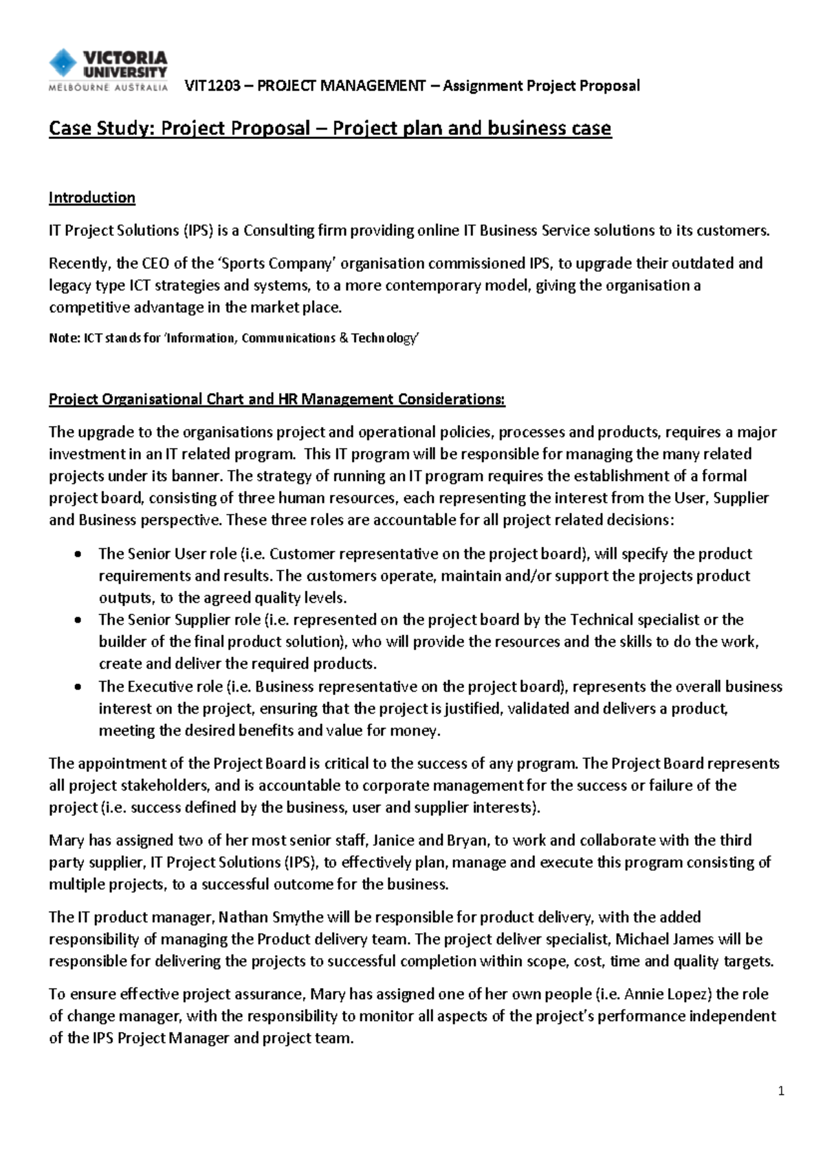 VIT1203 Assignment Project Case Study 2022 H2B3 - Case Study: Project ...