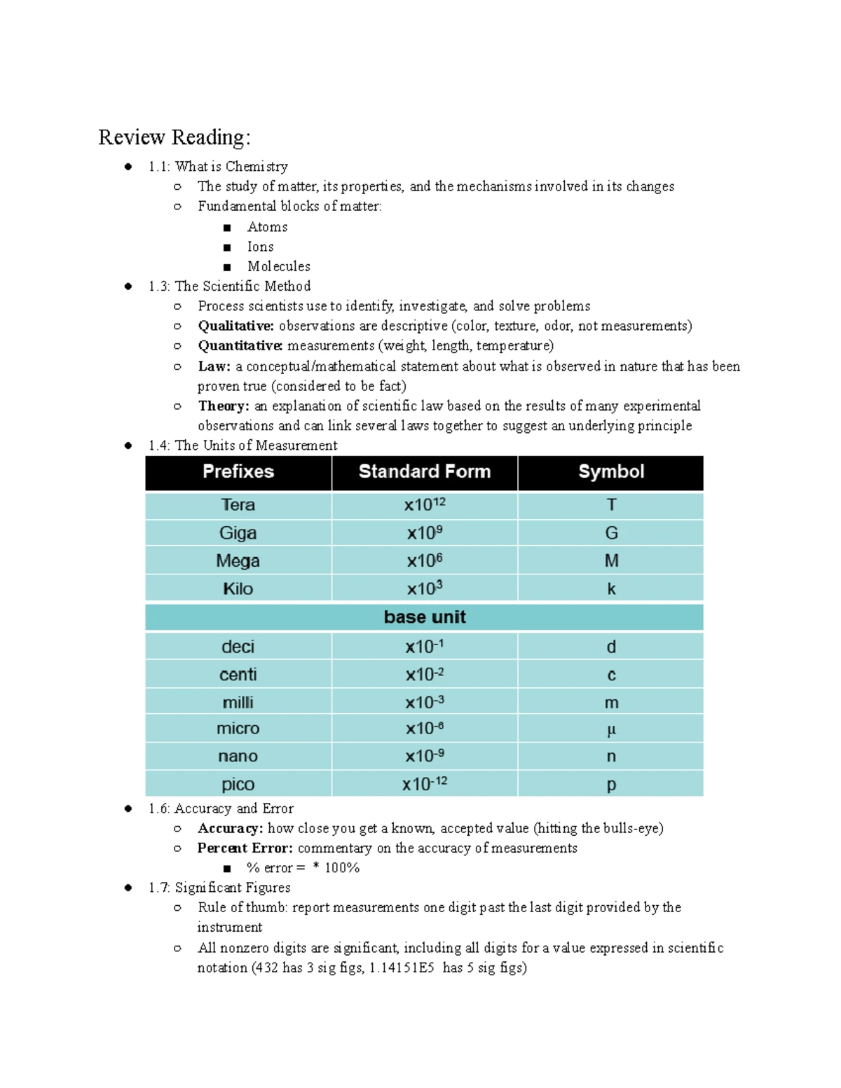 Introduction to Chemistry Guided Notes - CHEM 131 – Introduction to ...