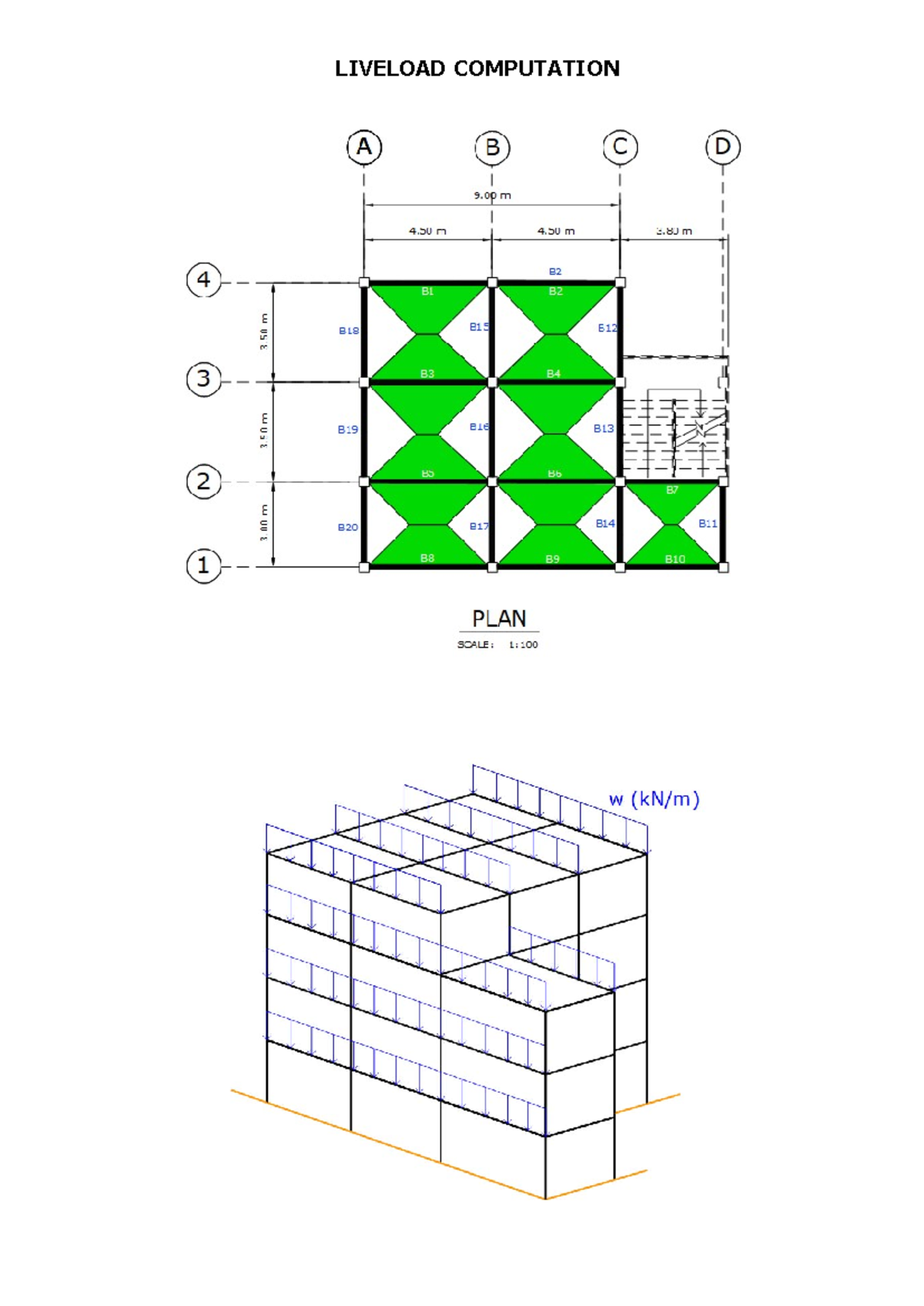 Dead and Live Load Computation for Roof Beams (Structural Analysis ...