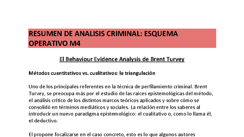 REsumen de analsis cri esque opera m4 - RESUMEN DE ANALISIS CRIMINAL ...