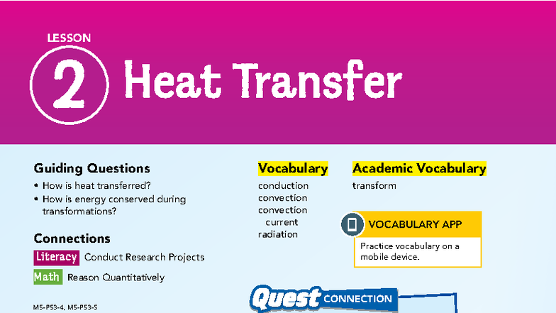 MGS PS NA 148-149: Lesson 2 Heat Transfer Guiding Questions ...