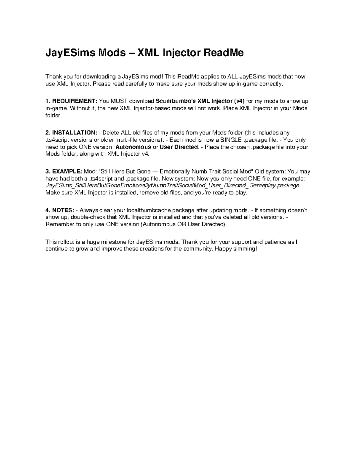 JayESims Mods XML Injector Installation Guide - Studocu