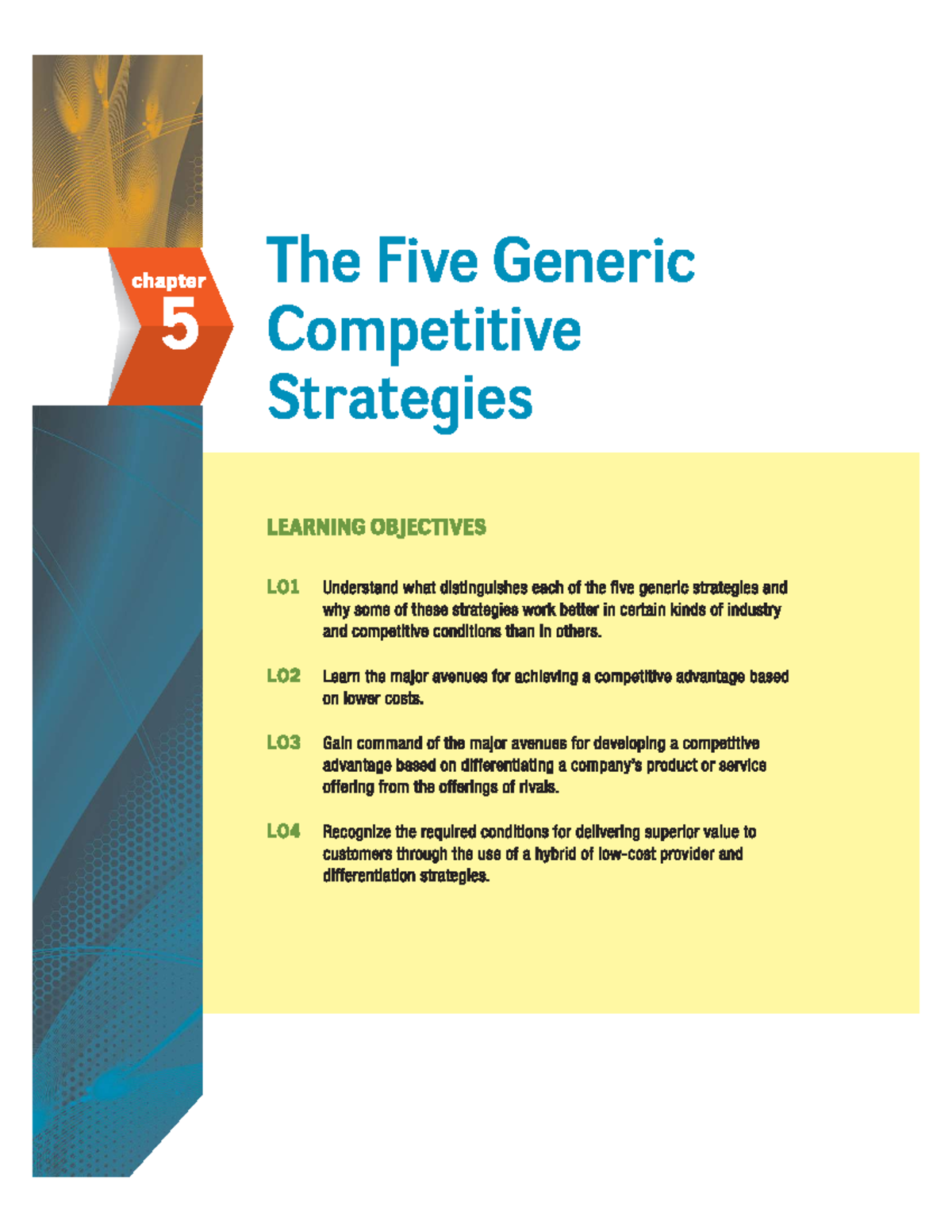 Ch5 - Competitive Strategies: Understanding the Five Generic Approaches ...