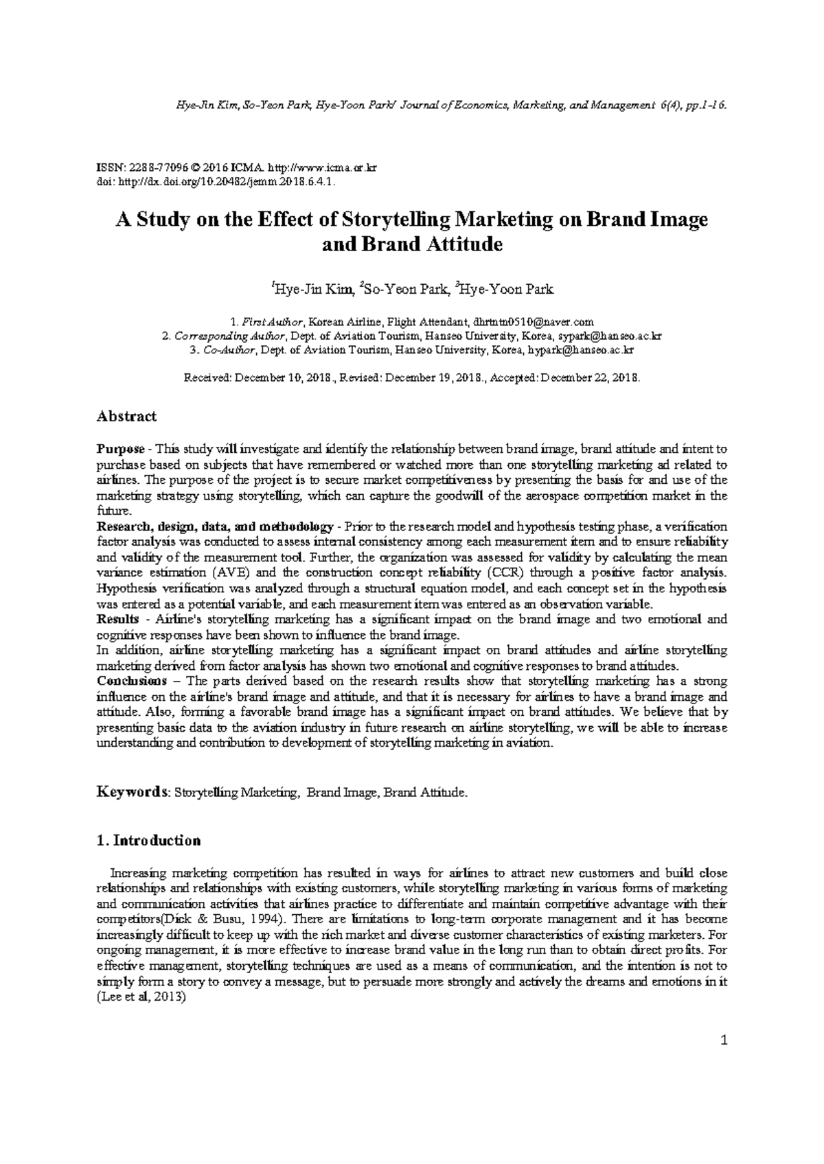 A Study on Storytelling Marketing's Impact on Brand Image & Attitude ...