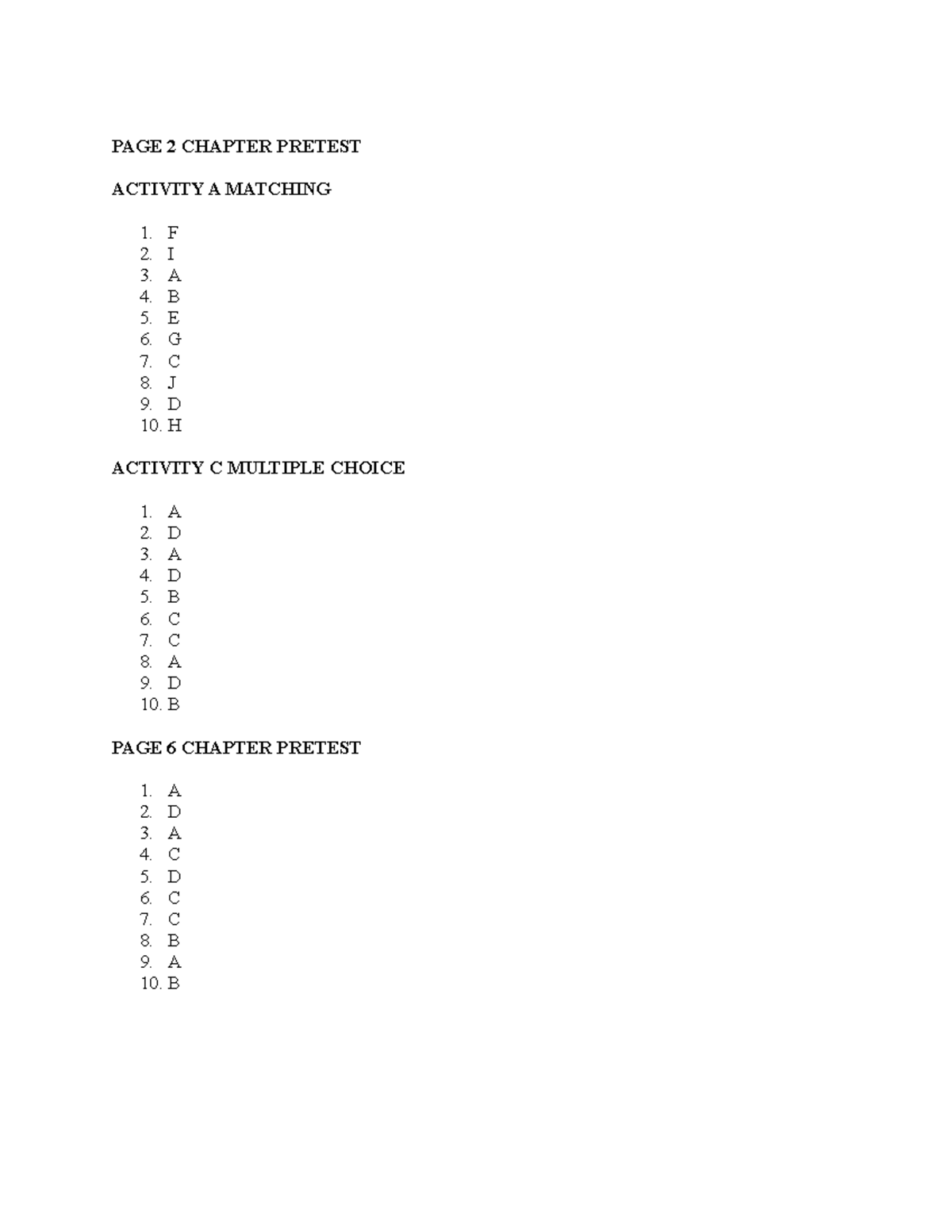HA 101 - Health Assessment Chapter Pretest and Posttest Answers - Studocu