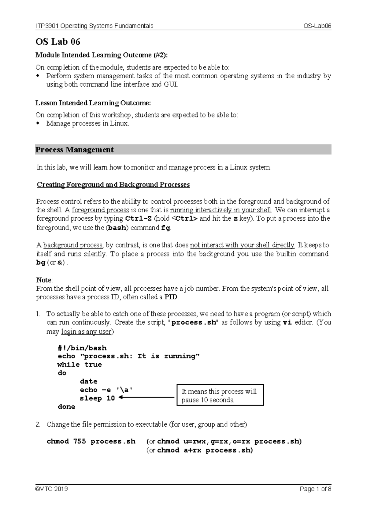 ITP3901 OS Management Tasks Lab 06: Process Control in Linux - Studocu