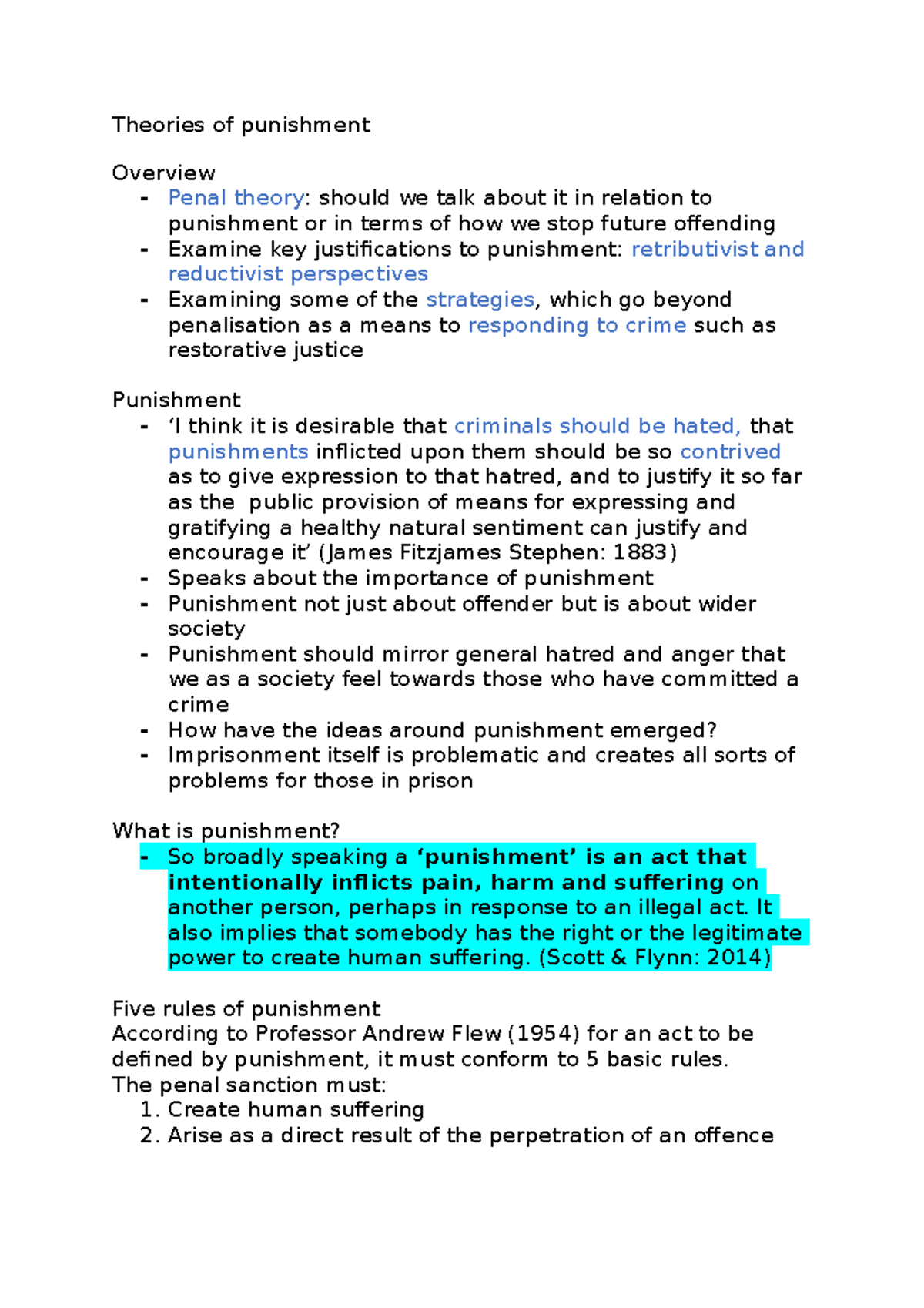 Punishment Theories: Retributive vs. Reductive Perspectives Analysis ...