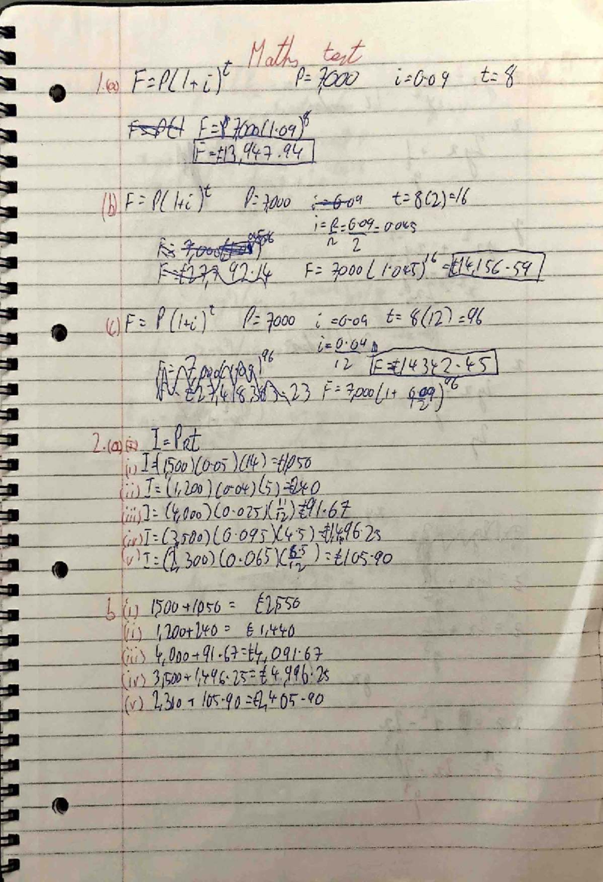 Maths Test Notes for Course Code MATH101 - Studocu