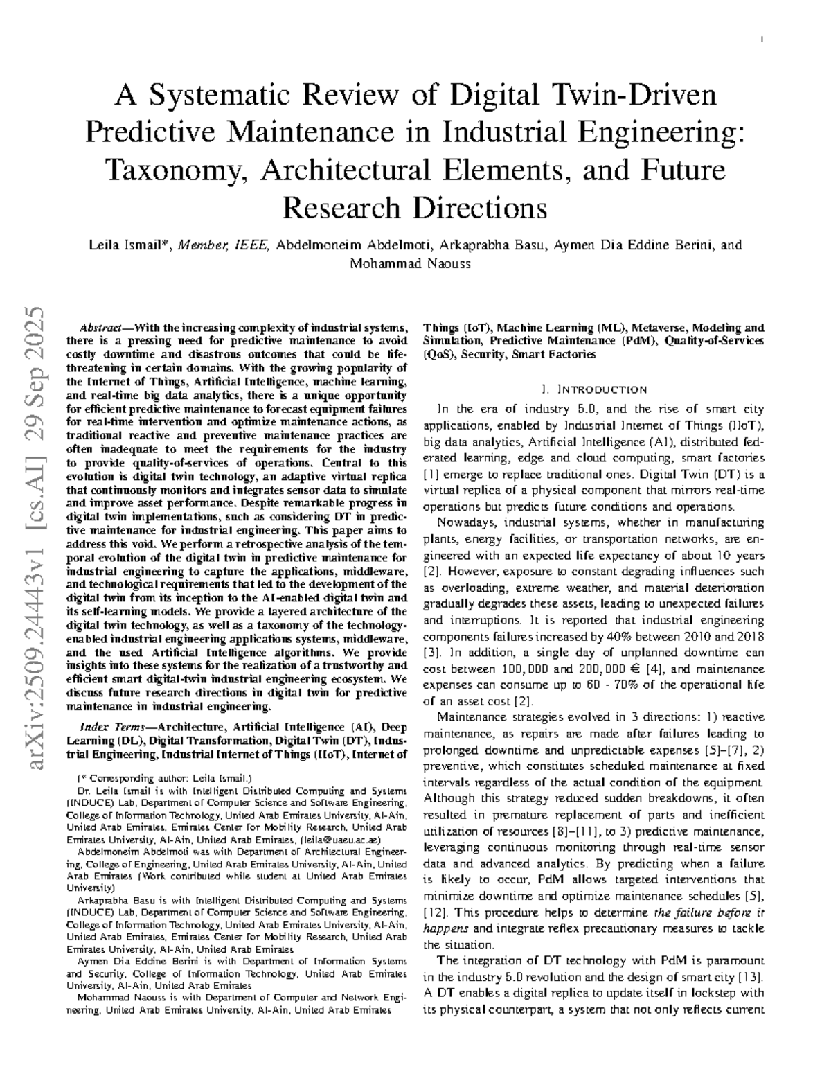 A Systematic Review of Digital Twin-Driven Predictive Maintenance in IE ...