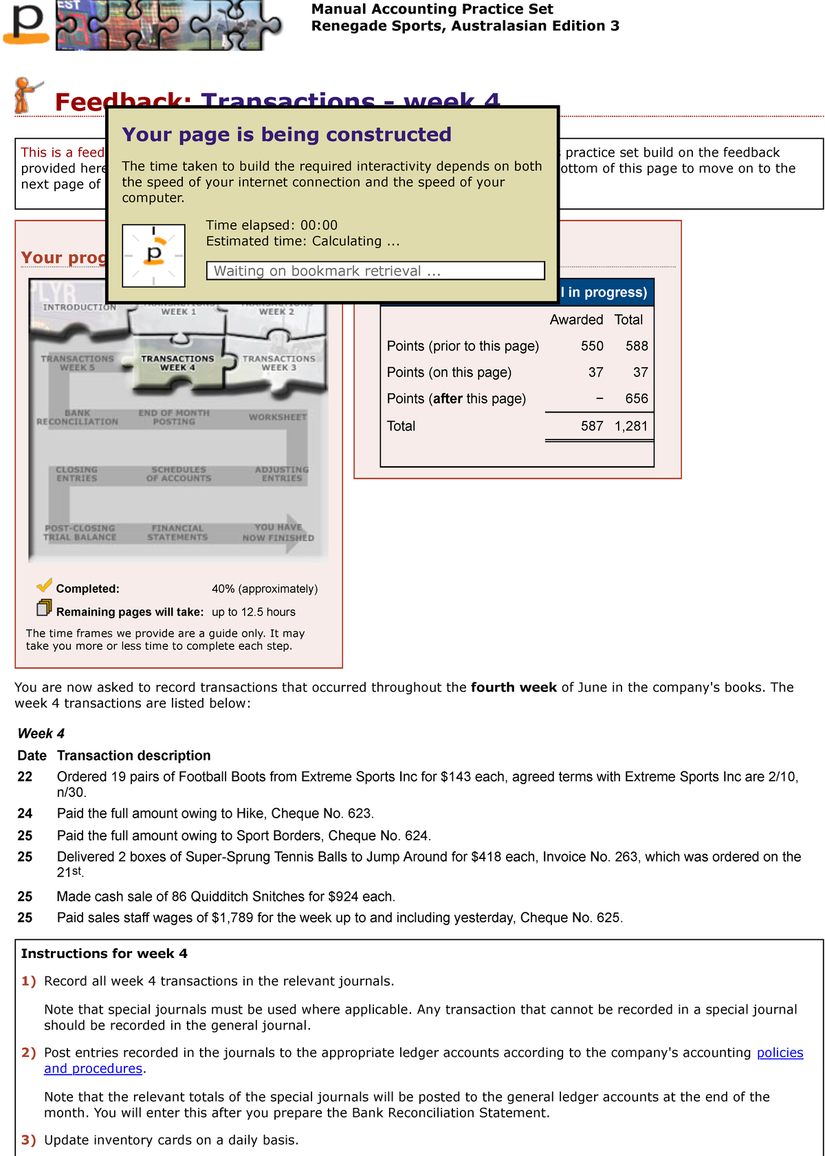 Perdisco Practical Set Transactions Feedback - Week 4 - Studocu