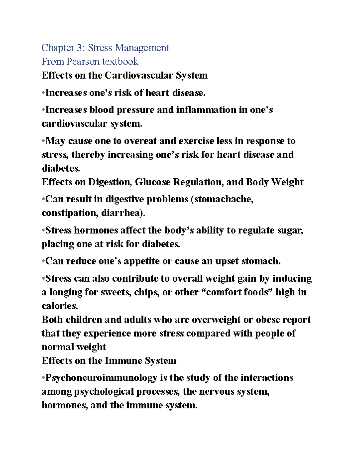 Chapter 3: Physiological Effects of Stress Management Strategies - Studocu