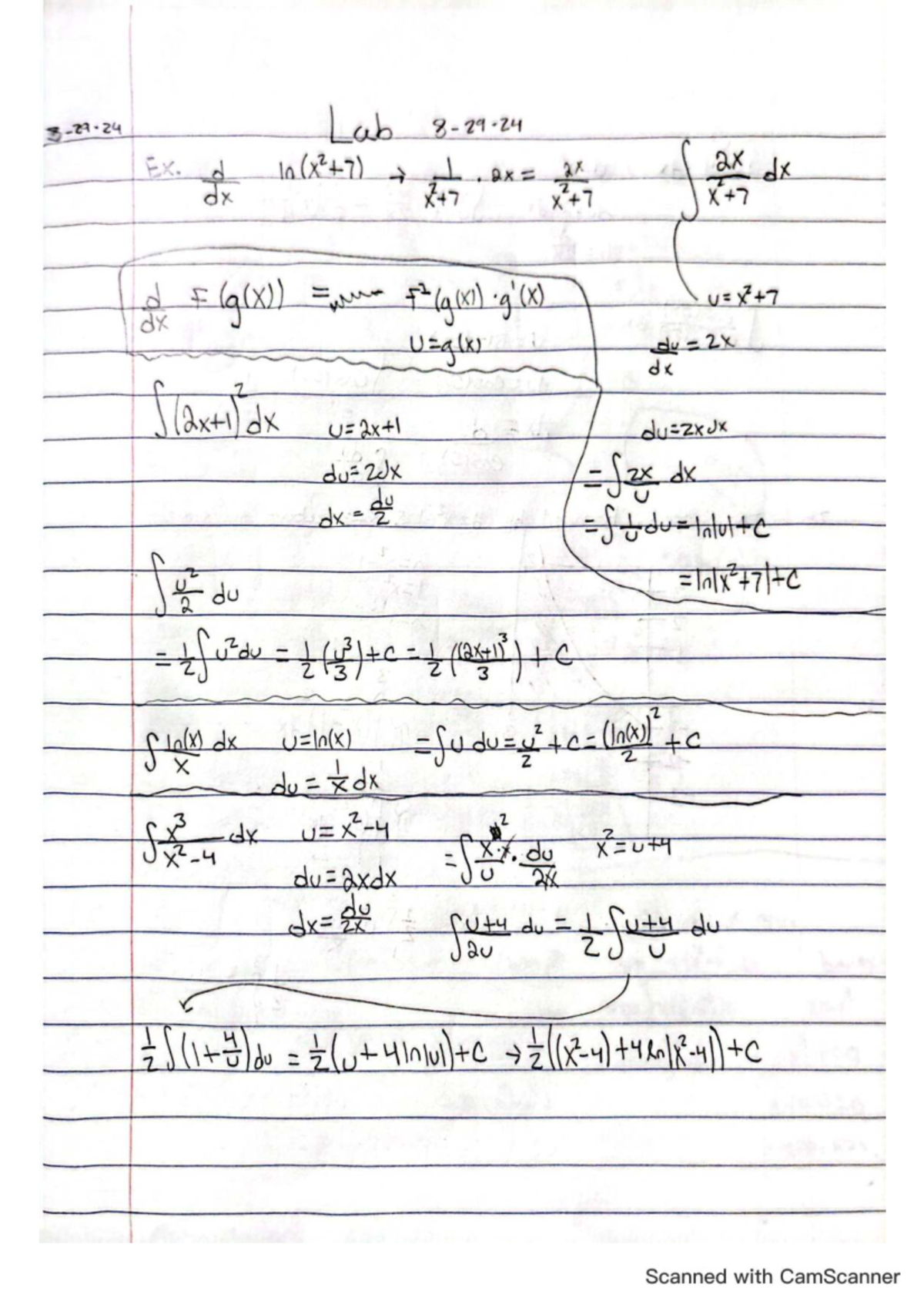 Lab 8-29-24: Practice Material for Calc II - Studocu