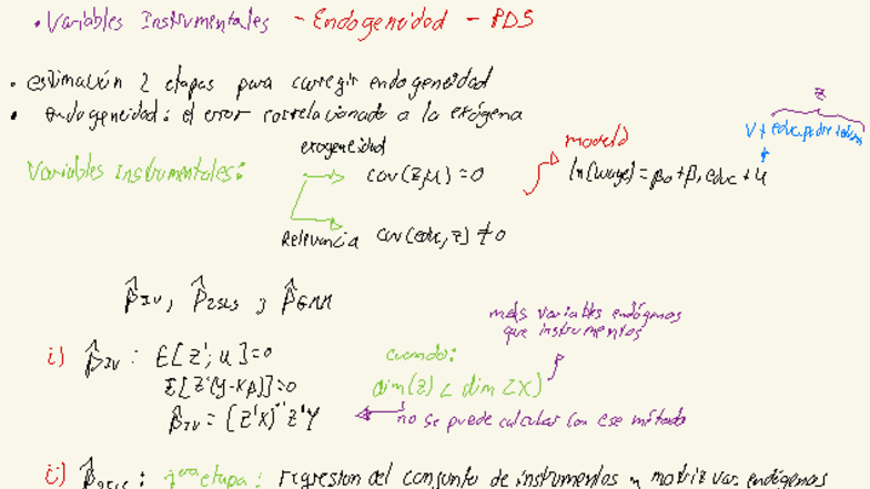 Estimación de Variables Instrumentales y Endogeneidad en Modelos IV ...