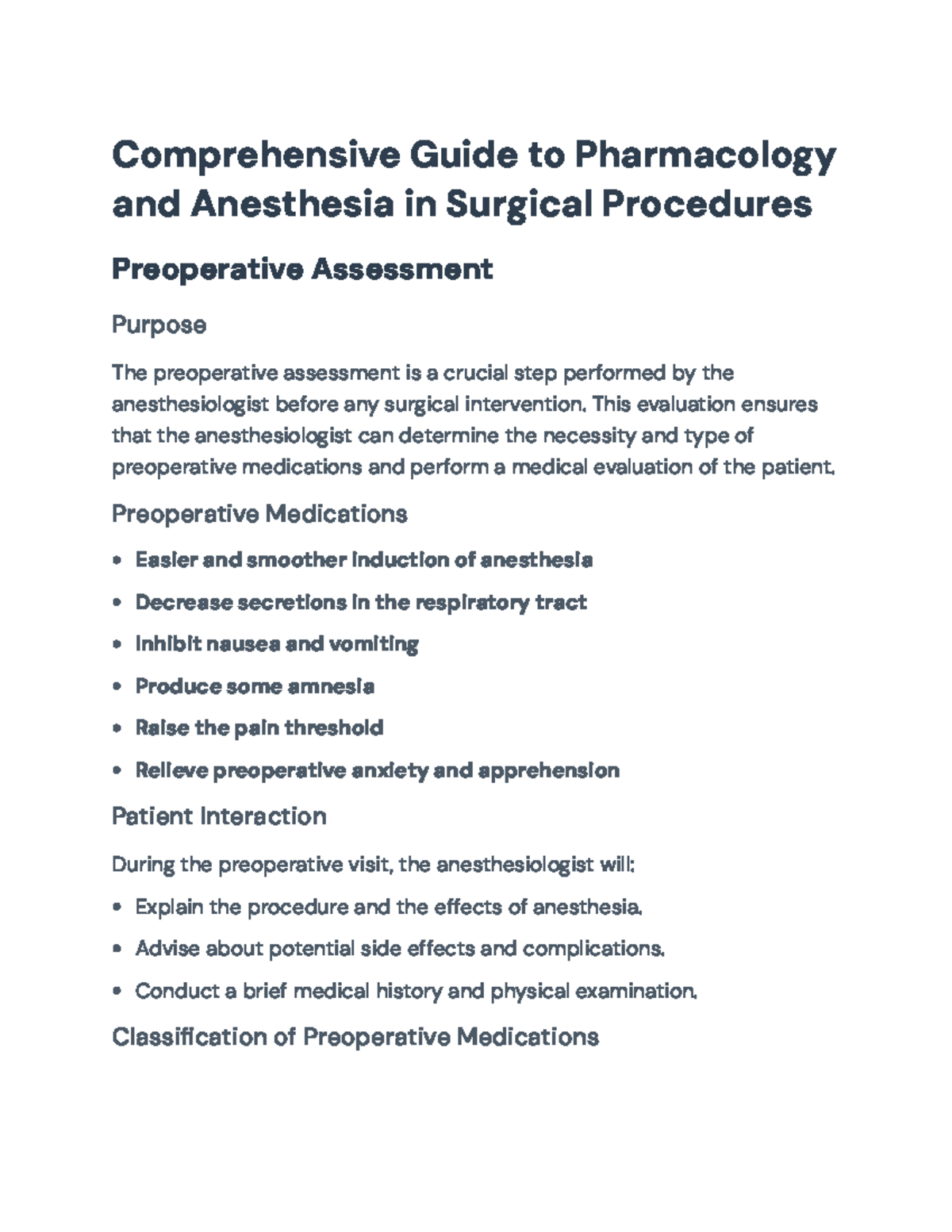 Comprehensive Guide to Pharmacology & Anesthesia (Course Code: CST ...