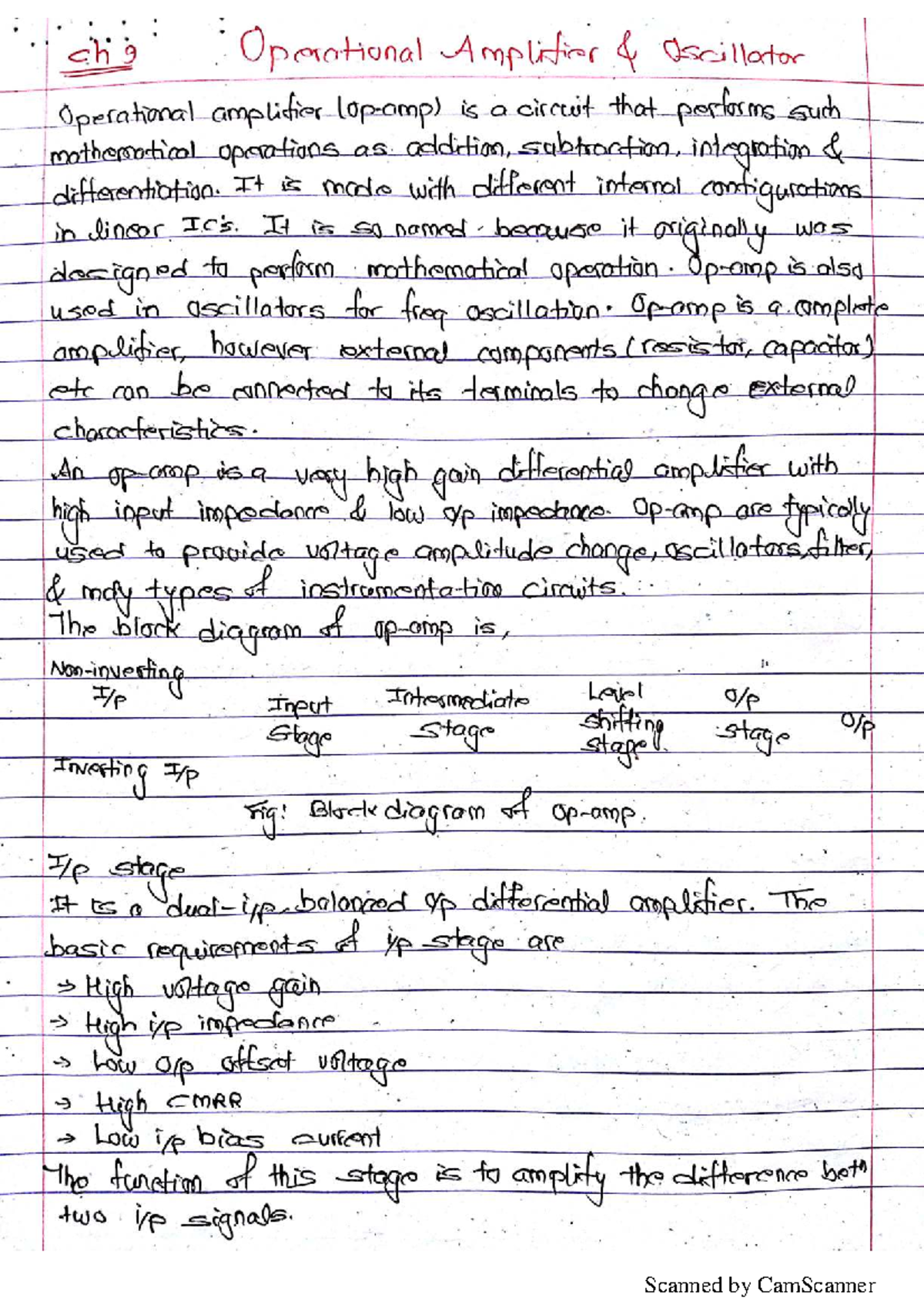 12 ED Operational Amplifier and Oscillator Notes - Studocu