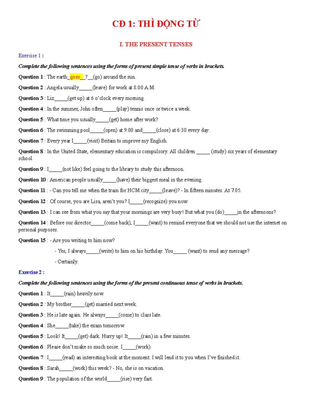 B1-B2 Word Formation Exercises and Study Guide - Studocu