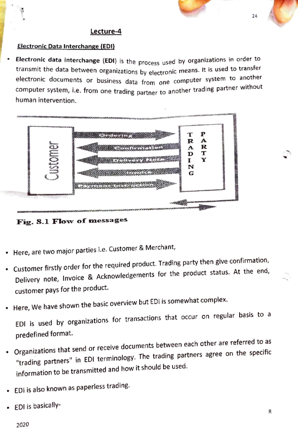 EDI - 24 Lecture- Electronic Data Interchange (EDI)D Electronic data ...