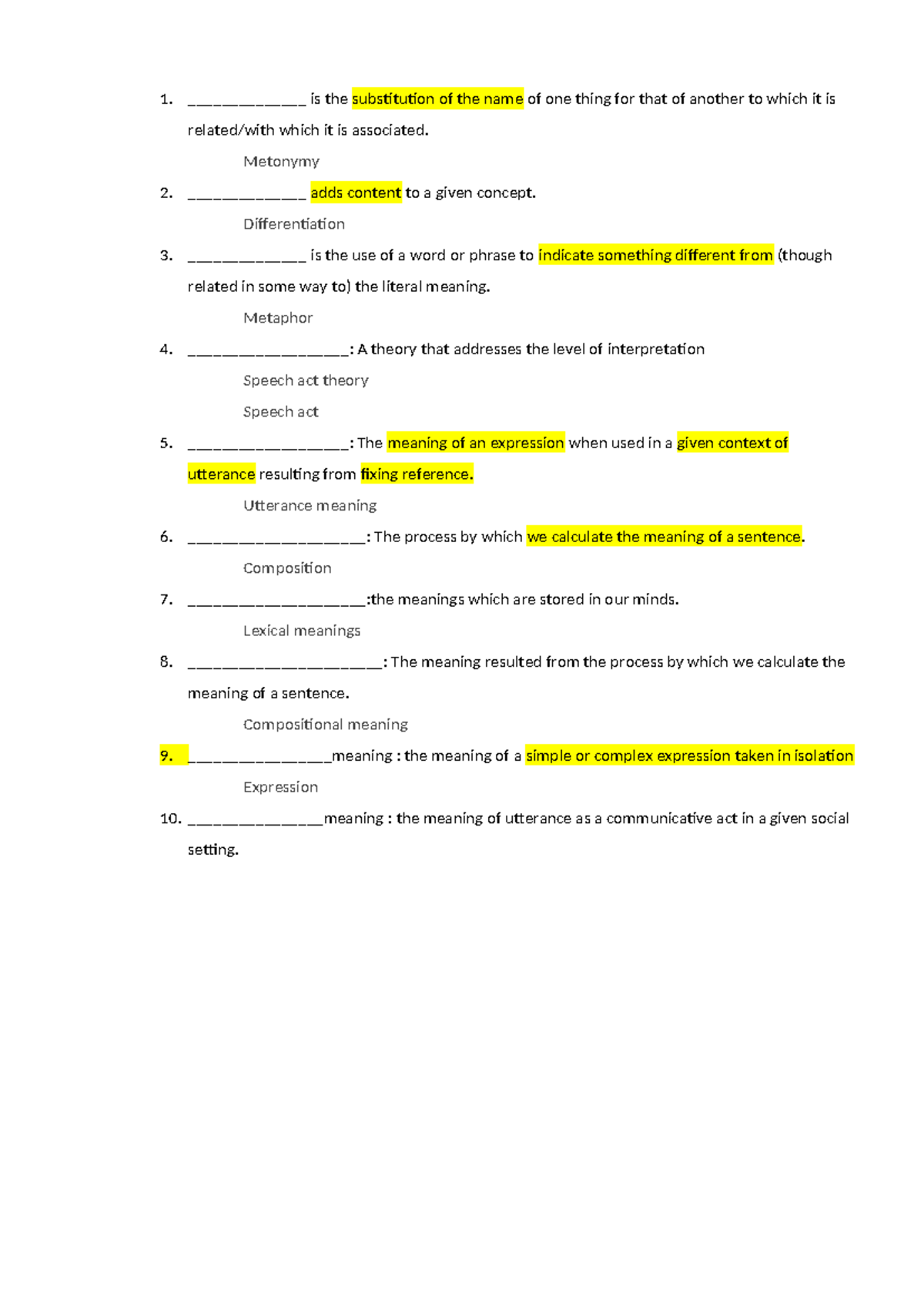Chapter 123 - Overview and Key Concepts in Semantics - Studocu