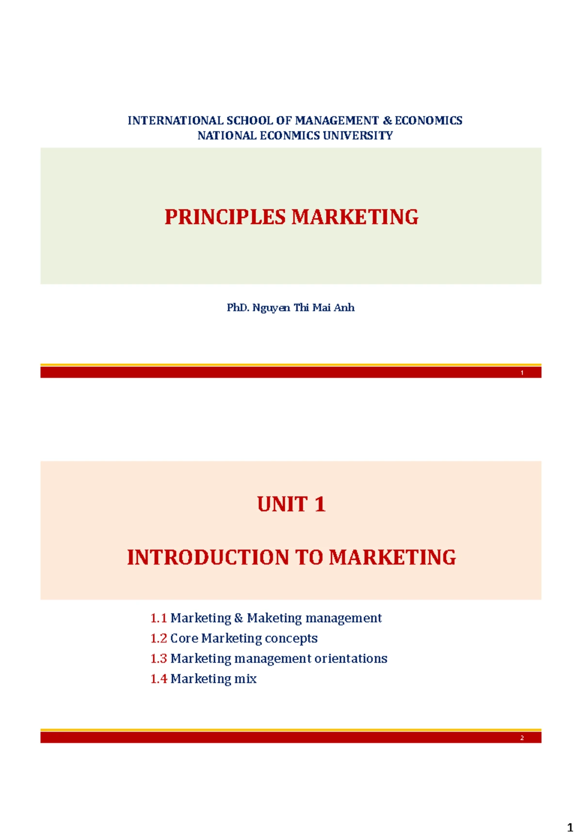 Chapter 1 Summary: Creating Customer Value in Marketing Principles 
