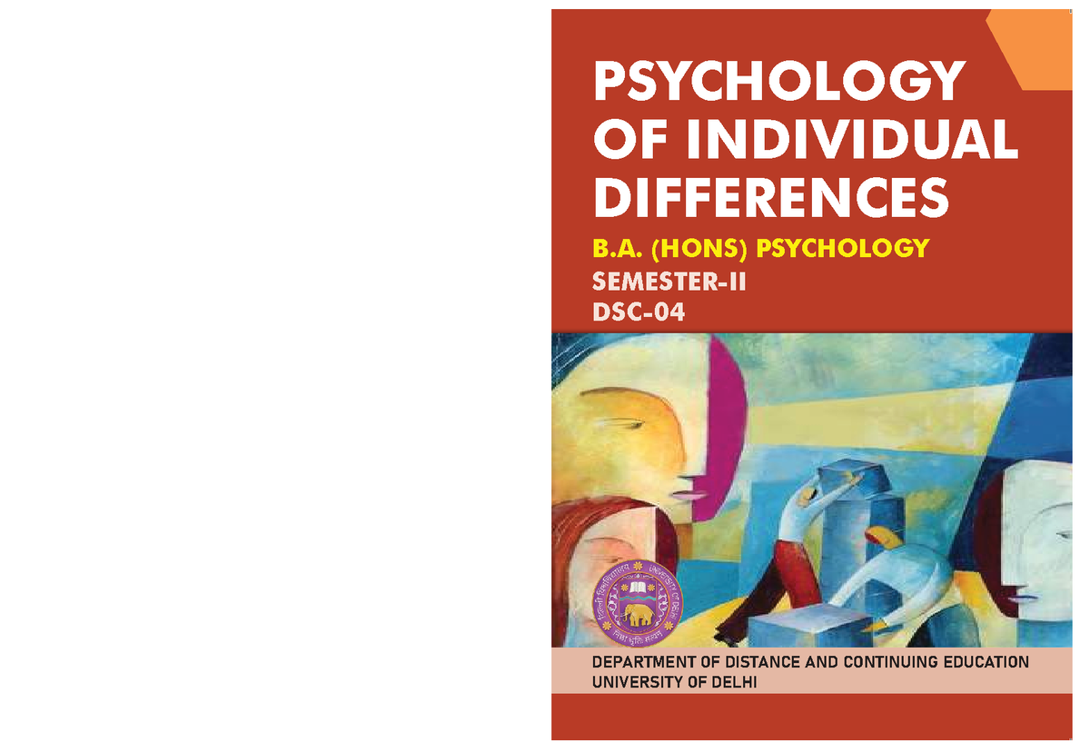 Psychology of Individual Differences: B.A. (Hons) DU SOL Notes Units I ...