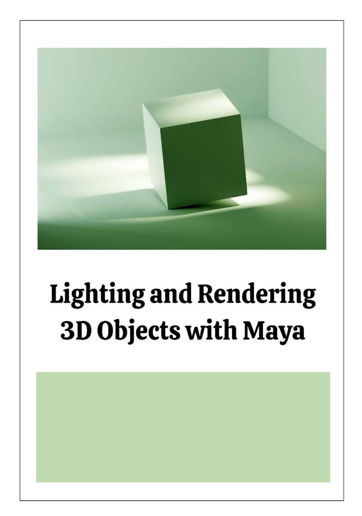 Lighting and Rendering Techniques in Maya (Course Code: 724) - Studocu