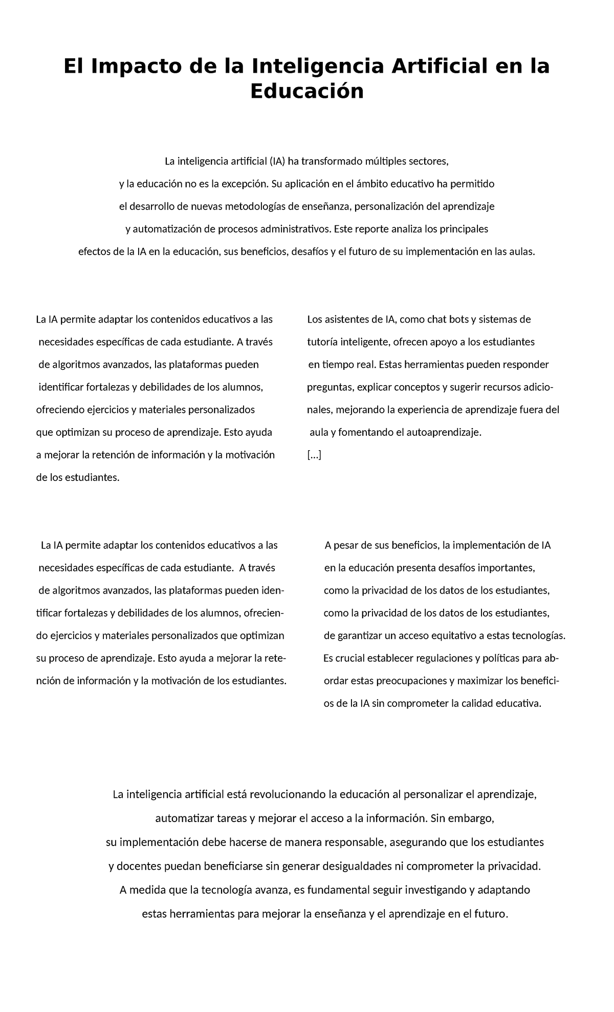 El Impacto de la Inteligencia Artificial en la Educación - El Impacto ...