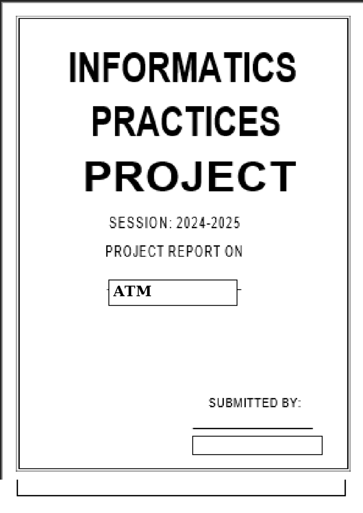 ATM Machine word - ATM MACHINE CERTIFICATE This is to certify that ...