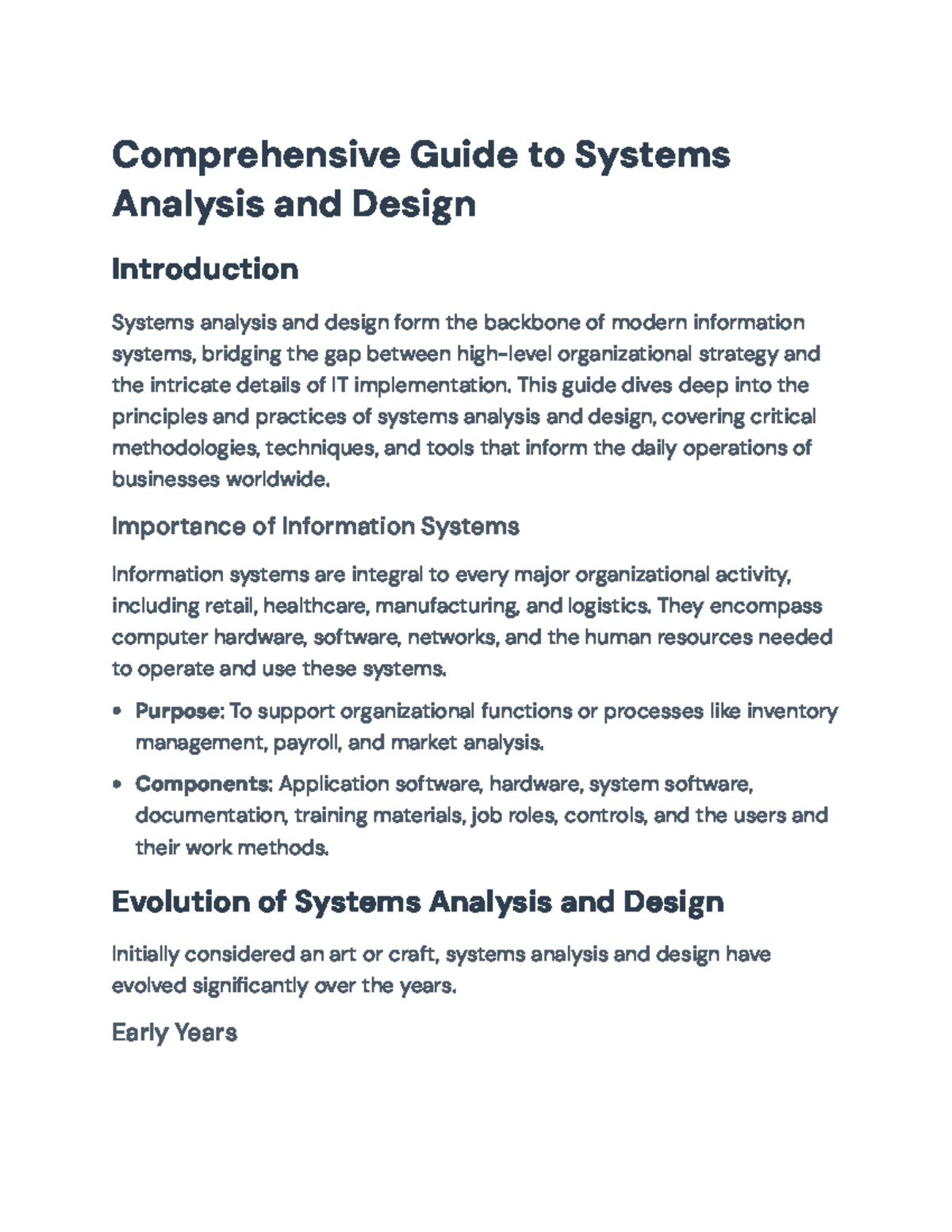 Comprehensive Guide to Systems Analysis and Design - [Course Code Here ...