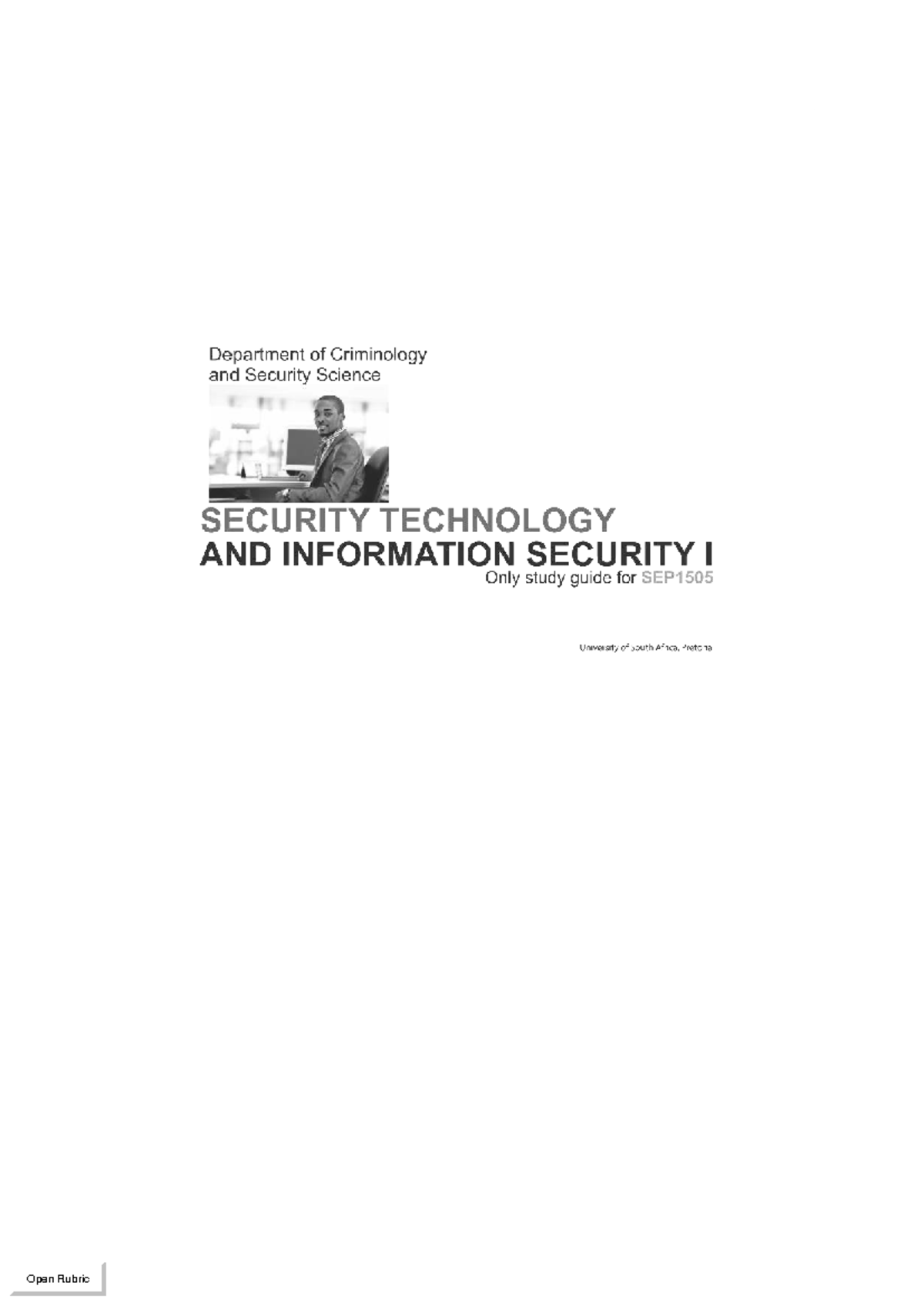 SEP1505 Study Guide: Introduction to Security Technology and ...