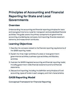 Comprehensive Guide to Governmental and Nonprofit Accounting (ACCT 101 ...