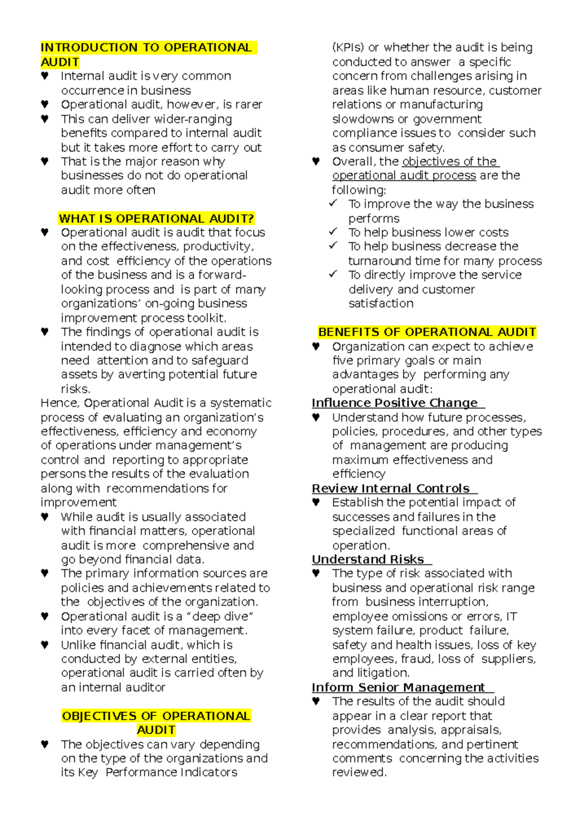 Operational Audit: Key Insights and Challenges in Business Management ...