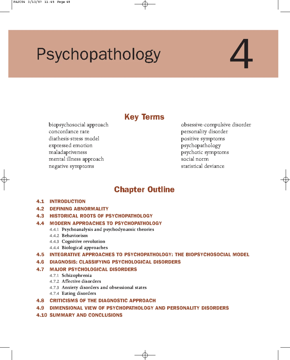 Psychopathology Study Guide PSY3D21/PSY3DB3 - 2023 Overview and ...