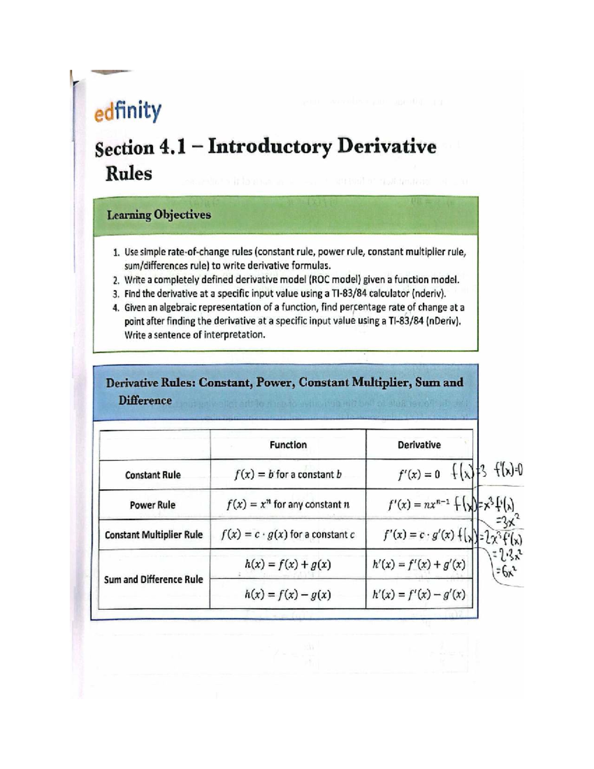MATH 1020 1021 Lecture Notes: Introductory Derivative Rules - Studocu