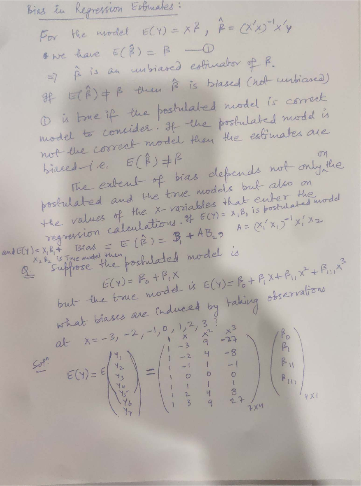 Bias in Regression Estimates: Understanding Unbiased Estimators - Studocu