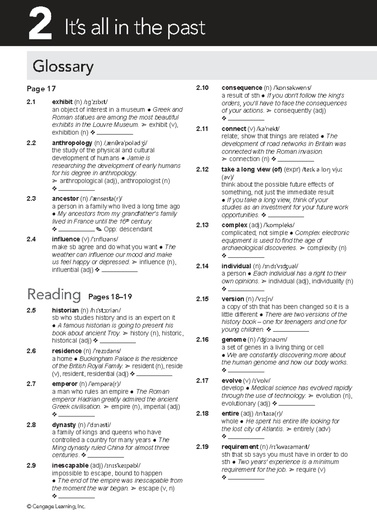 B2 Wordlist Unit 2: Glossary of Key Terms and Concepts - Studocu